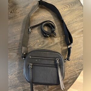 Botkier Valentina Camera Crossbody Bag Black Pebble Leather Purse